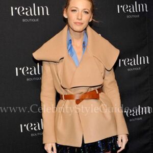 Martin Grant Paris Coat Womens  Beige Wool and Angora Leather belted coat